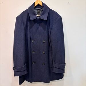 Jos. A. Bank Dark Blue Double-Breasted Pea Coat
